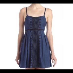 Free People Jean and black embroidered dress